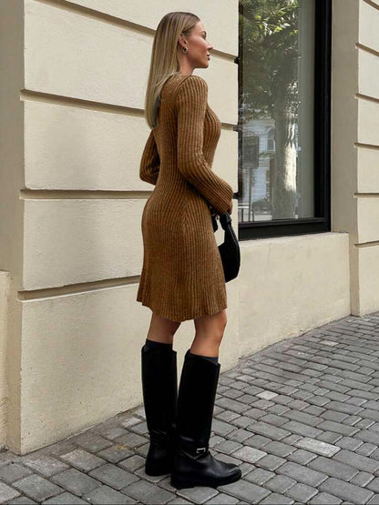 AB™ - VESTIDO DE JERSEY CORTO DE PUNTO ACANALADO